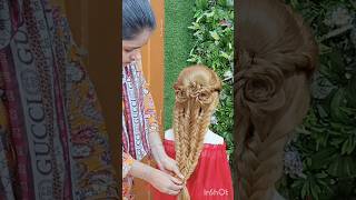 Big braid hairstyle for long hair / Indian bridal braid hairstyle  #shorts #hairstyle #trending