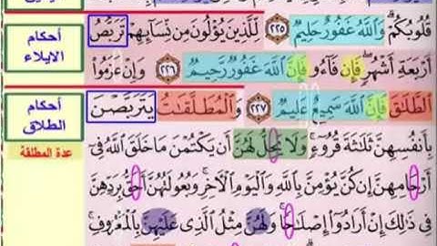 بداية صفحة 36 الايات من 225 :228 من سورة البقرة مكررة بصوت الشيخ محمود الحصري
