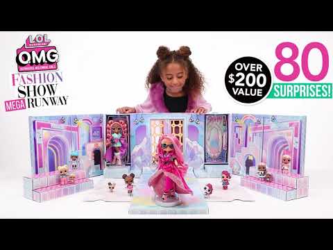 ЛОЛ ОМГ Mega Runway Fashion Show LOL OMG Surprise 12 Dolls Мега Подіум Ігровий набір валіза з ляльками 584339 Оригінал, відео 1