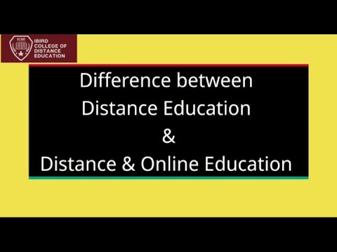 Difference Between Distance Education And Distance U0026 Online Education (Latest Video- July 2021) !!!