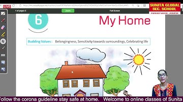 Class 1 EVS chapter 6 My home Reading (part 1) Kavita Choudhary