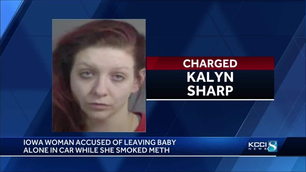 Iowa mom accused of leaving baby in car while she smoked meth - YouTube