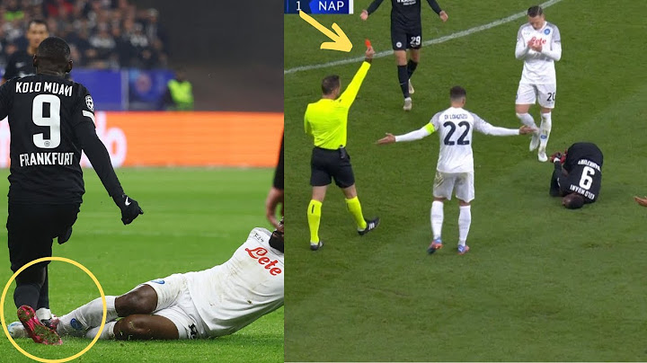 Randal Kolo Muani RED CARD vs Napoli vs Eintracht Frankfurt FOR FOUL on Zambo Anguissa