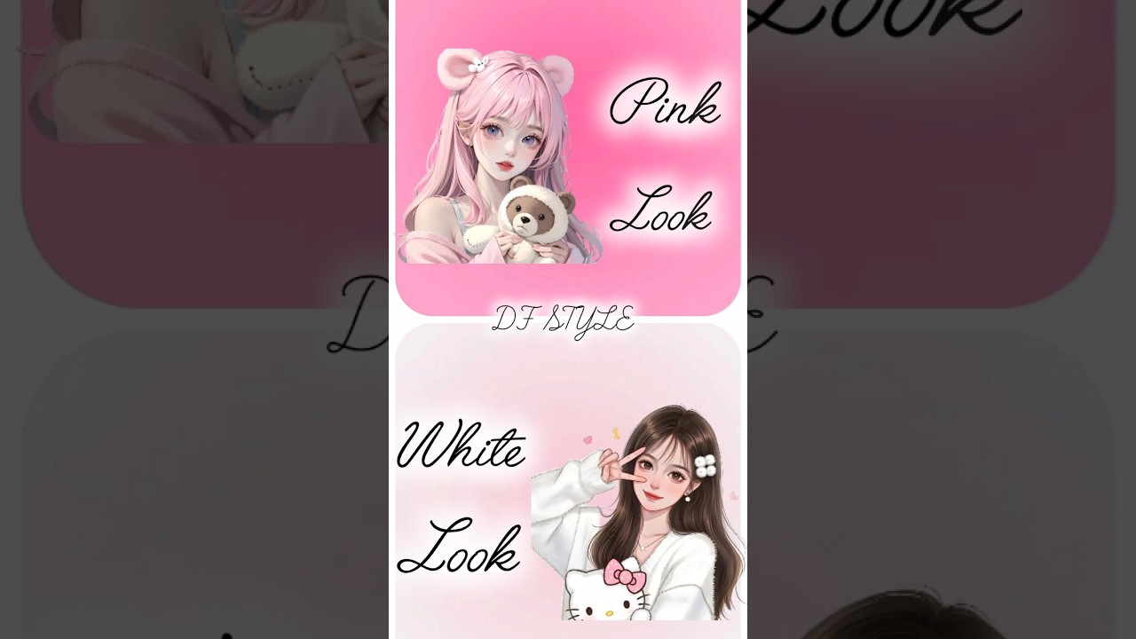 Pink 💓 Look vs White Look/dress👗/earings/nails💅...etc 