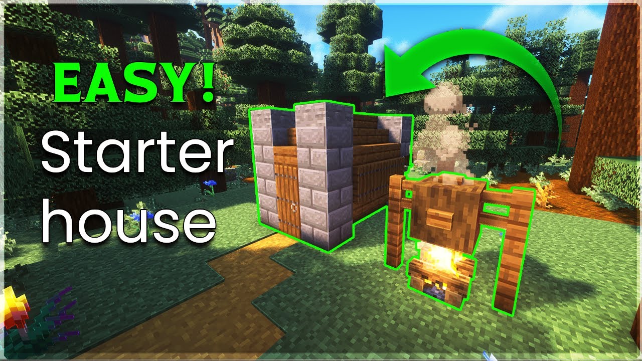 Minecraft | How to Build Starter House /Tutorial - YouTube