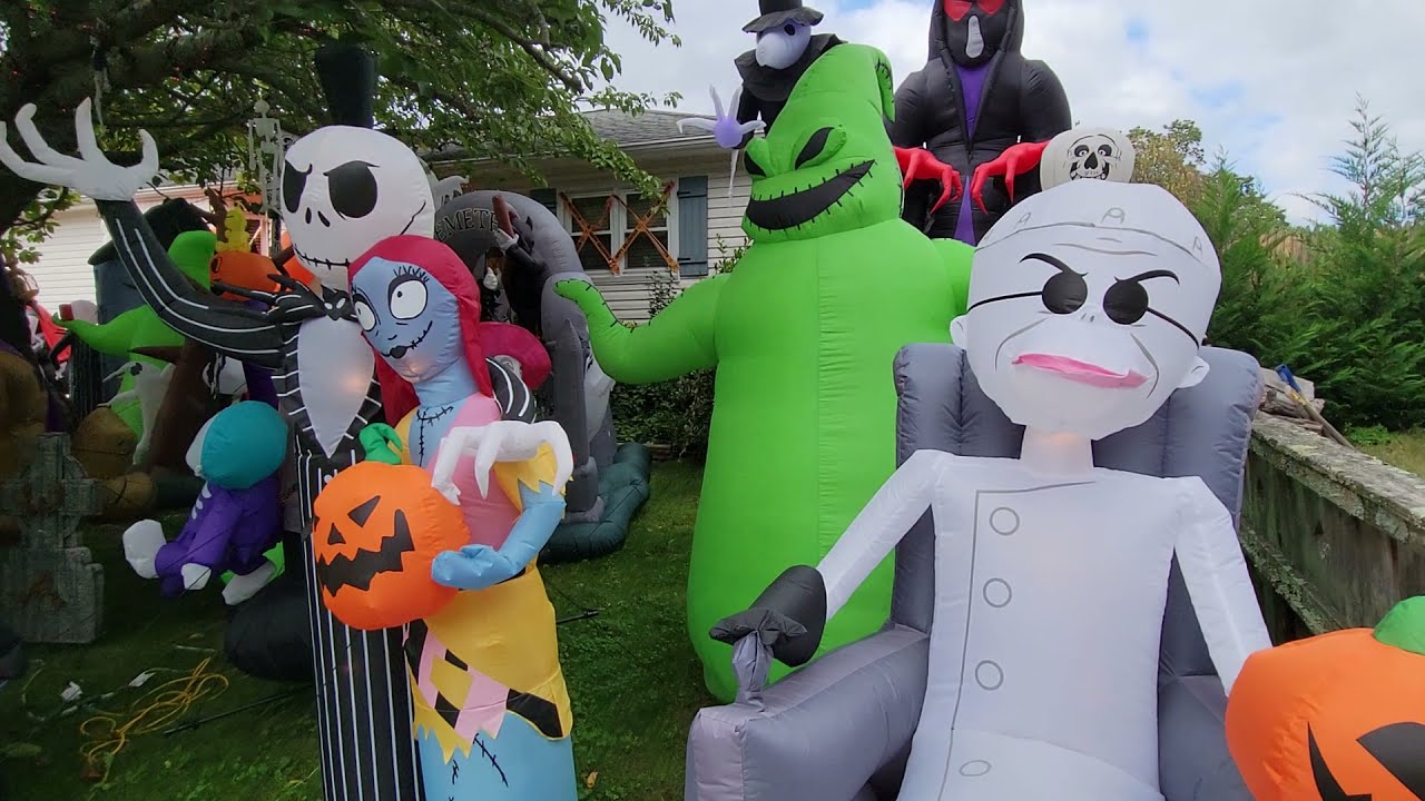 My 2021 Hallowen Inflatable Display (daytime and nighttime)
