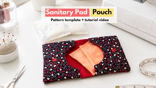 How to Make 2-Pocket Sanitary Period Pad Pouch | Easy Sewing Tutorial for Beginners | DIY Gift Idea