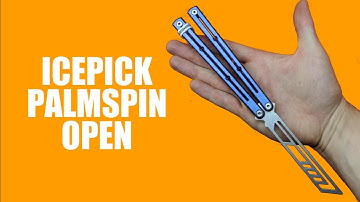 Balisong Tricks - (Icepick Palmspin Open) - Intermediate #3.2