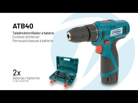 Virutex Taladro/atornillador a batería ATB40  | Cordless drill/driver | Perceuse/visseuse à batterie