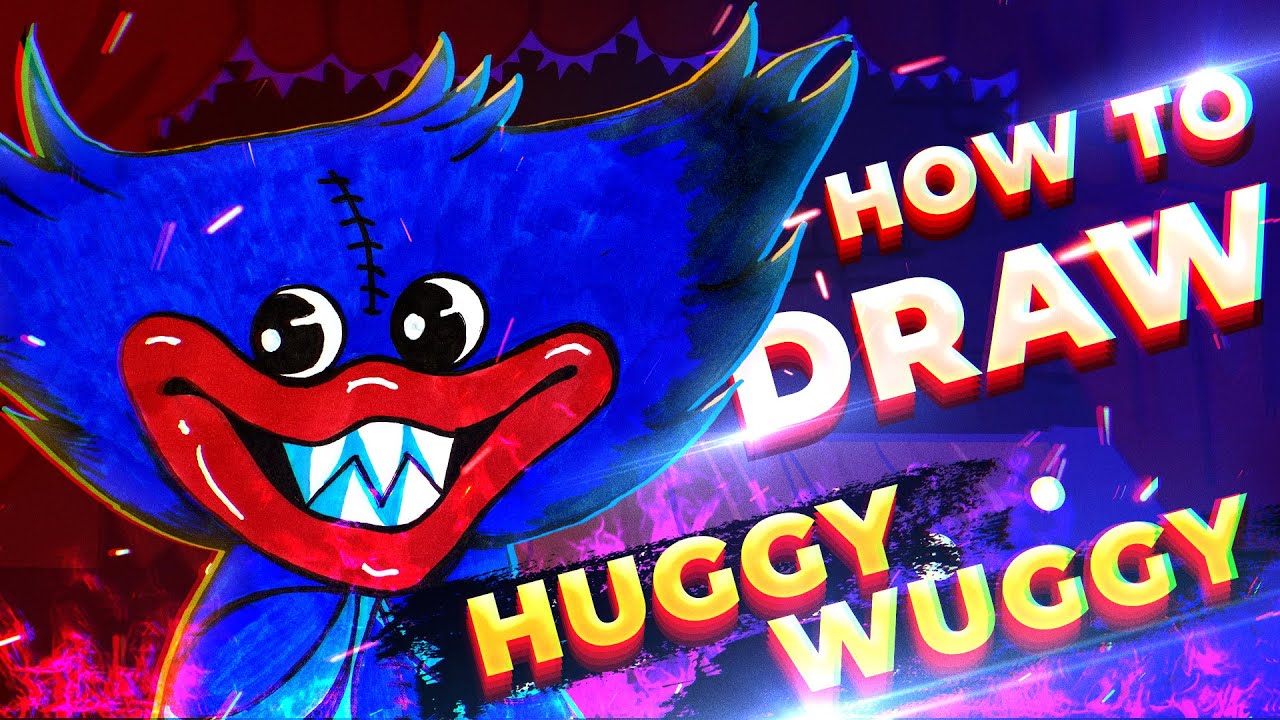 How To Draw Huggy Wuggy - FairyColors - YouTube