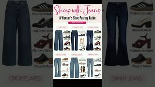 shoe guide for types of jeans #fashion #style #shorts #jeans