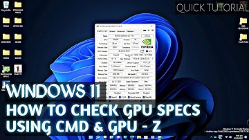 How to check GPU specs using cmd & GPU-Z