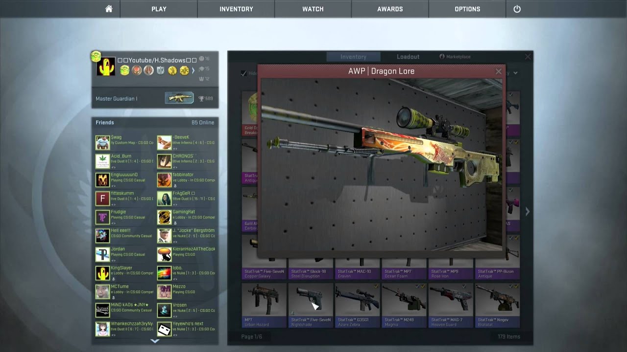 AWP DRAGON LORE FACTORY NEW DROP! - YouTube