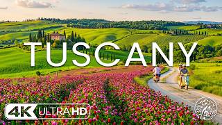 Tuscany Italy 4K 🇮🇹 Relaxing Piano Music, Scenic Landscapes, Calming Villages & Vineyards | 3Hours