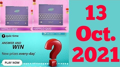 Amazon Happilo Quiz And Daily Quiz Today Answers | 13 October 2021