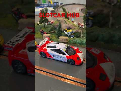 McLaren 720 Slot Car losing grip on this major corner!! #slotcar #scalextric #slotcarracing