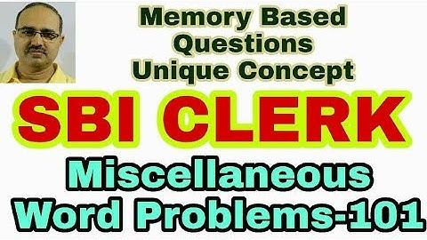Miscellaneous Questions-101 SBI PO (Memory Based Questions) #Amar Sir