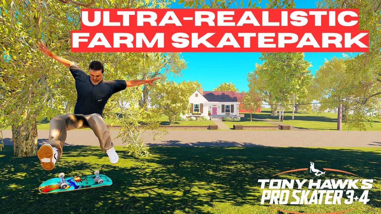 FARM HOUSE SKATEPARK in Tony Hawk's Pro Skater 3+4 - CREATE-A-PARK