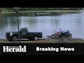 Tractor in Lake Anna