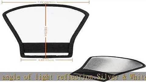 waka Flash Diffuser Reflector Kit - Bend Bounce Flash Diffuser+ Silver/White Reflector for Speedlig