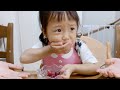 末っ子(1歳)の試練⁈ 姉達から、ぶどうを守れ‼︎【歳の差姉妹】