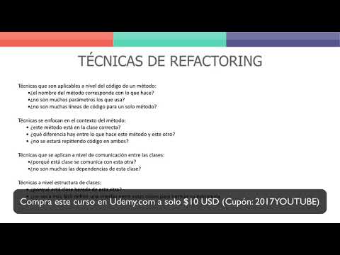 10 Curso de Refactorización de Código en Java Técnicas de Refactoring