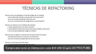 10 Curso de Refactorización de Código en Java Técnicas de Refactoring