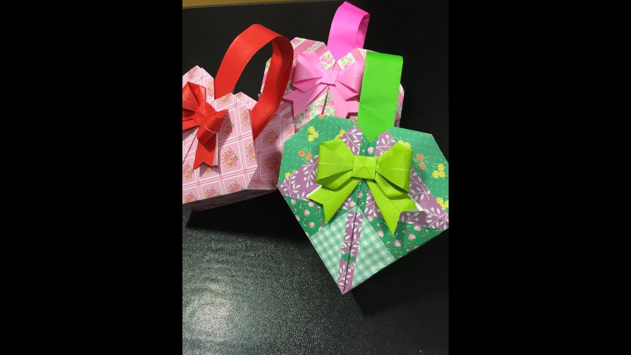 Five Paper Origami Box 5枚で作る小物入れ 巾着 Youtube Five Paper Origami Box 5枚で作る小物入れ 巾着 Youtube