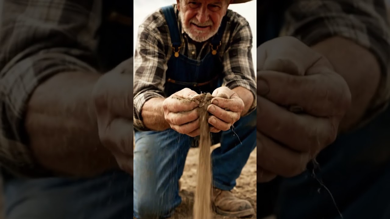 👴🌱 Old Farmer Checking Soil | Village Life ASMR Dry Earth Crumbling & Countryside Sounds 🍂