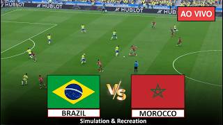 🔴Ao Vivo: Brasil x Marrocos | Copa do Mundo FIFA 2026 | Jogo completo ao vivo | Simulação PES 21