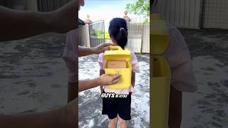 Dad Made My Backpack Out Of A Trash Can