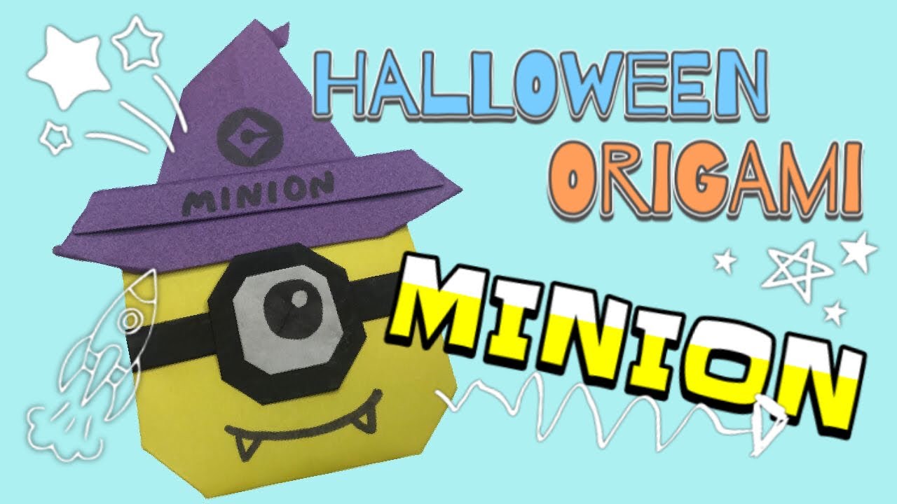 ハロウィンおりがみ ミニオンの作り方 Halloween Origami How To Make The Minion With Origami Youtube