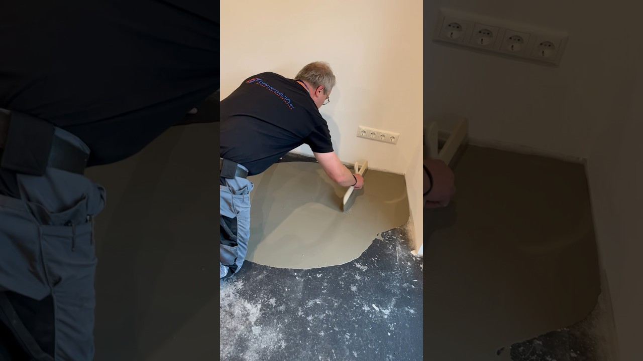 Rakeln von einem Estrich! Die Königsdisziplin des Spachtelns. 😃