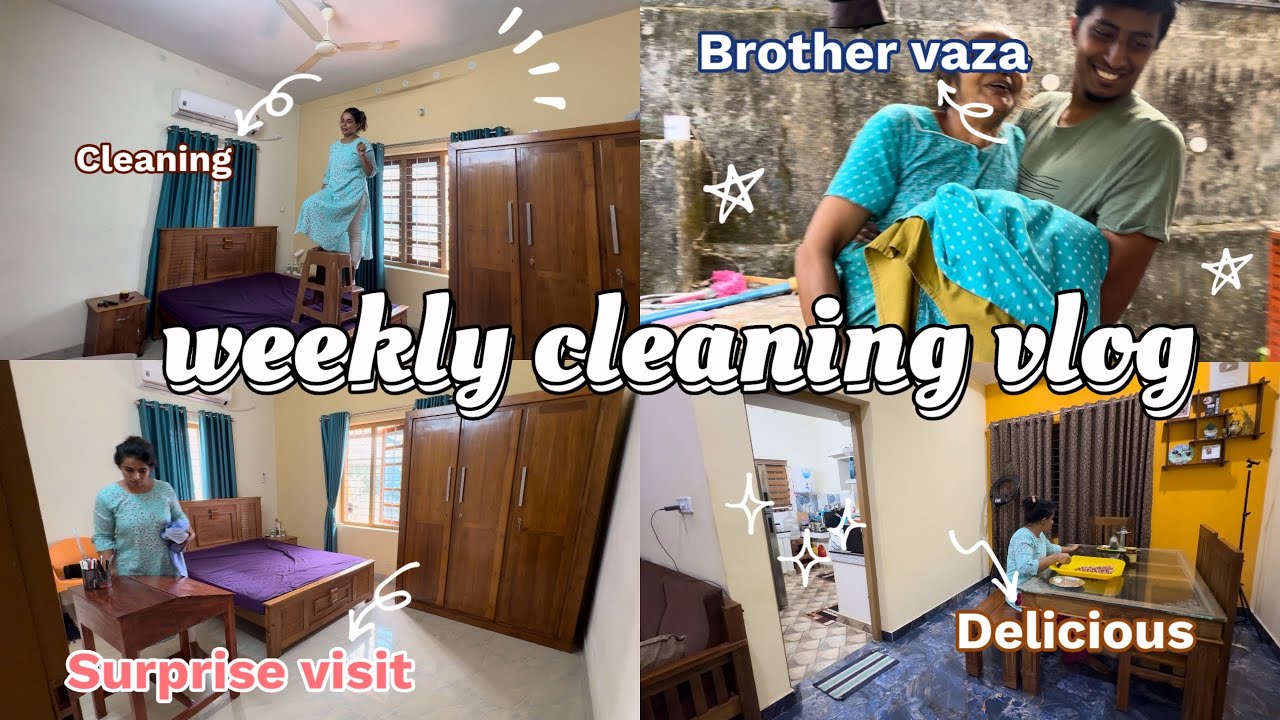 പറയാതെ വന്നു Surprise ആക്കാൻ നോക്കിയതാണ് പൊന്നനിയൻ Cleaning Day| surprise visit 🫶🏻