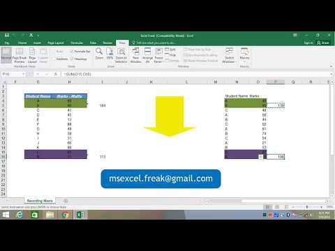 MS Excel : Recording Macro using Relative References by Excel Freak | Video 40
