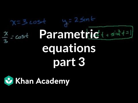 Parametric equations 3 | Parametric equations and polar coordinates | Precalculus | Khan Academy