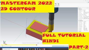 MasterCAM 2022||  MasterCAM 2d contour Milling ||in Depth Detail video on MasterCAM