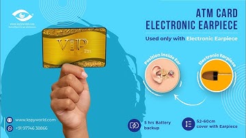 Spy earpiece Invisible Earphone with VIP GSM ATM card complete set - Kspyworld