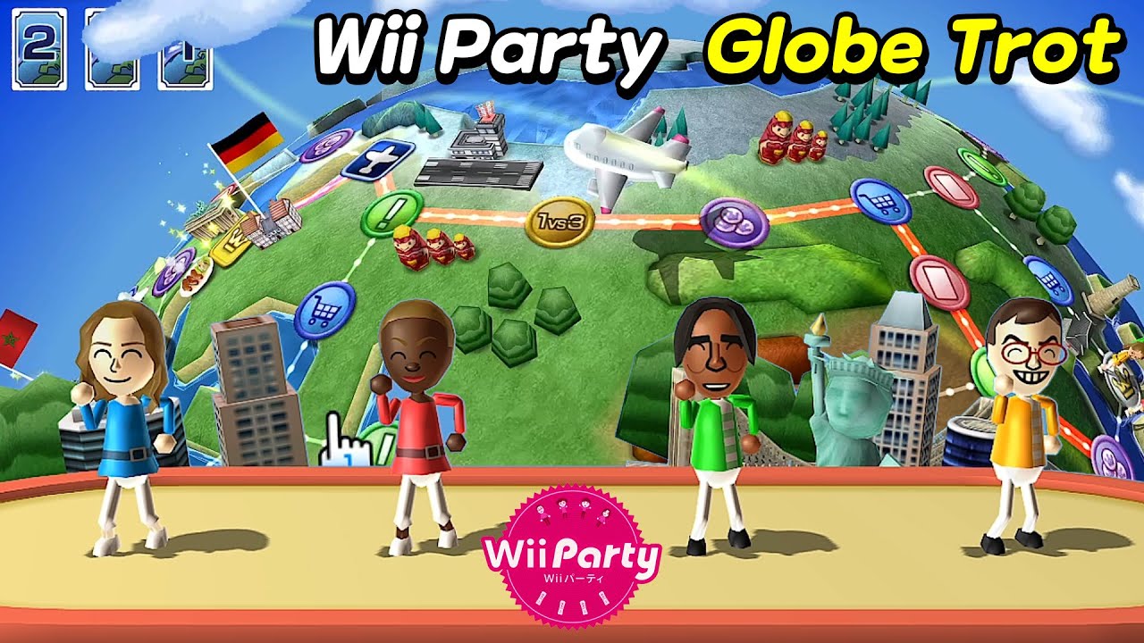 Wii Party Globe Trot gameplay | Master com | Molina Vs Emma Vs George Vs Hiromasa | AlexGamingTV