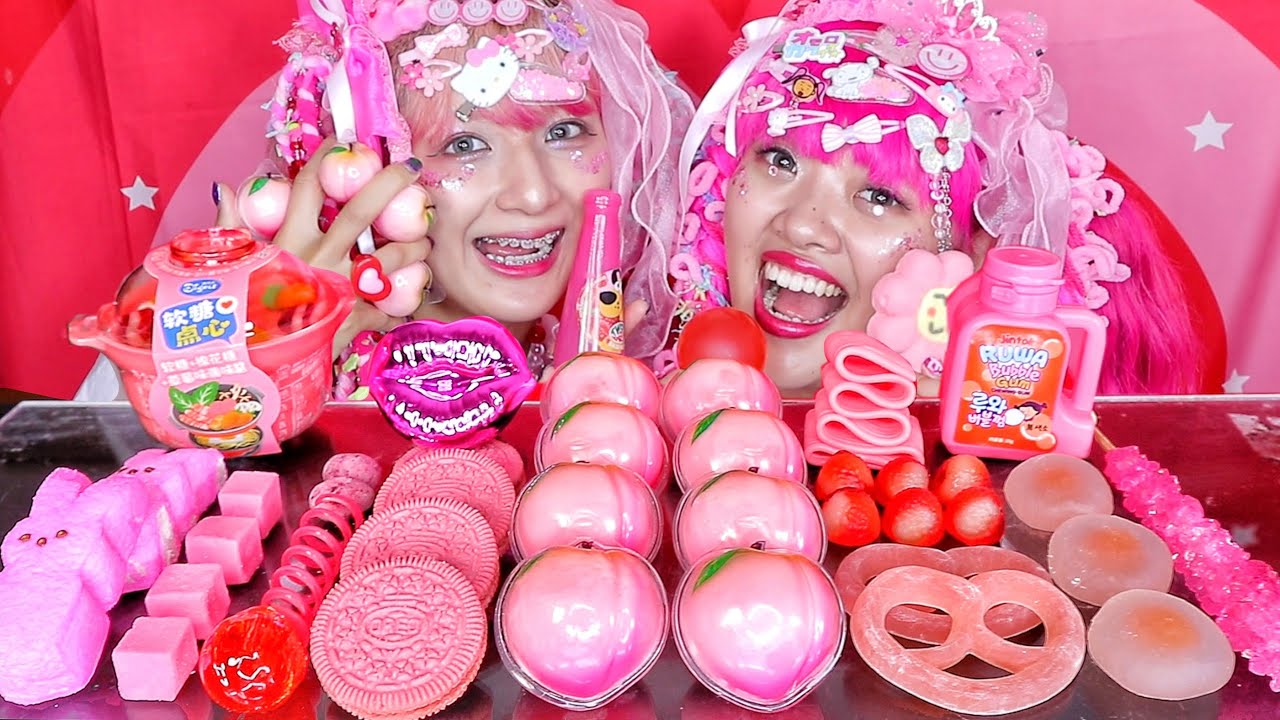 【ASMR】ピンクを食べる💗🎀💕🌸👛💟🍨🍑💗あぃりDX