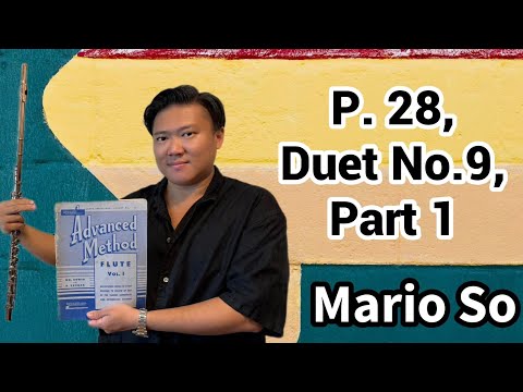 Advanced Method for flute Vol.1, P.28 Duet No.9, Part 1, 72 with Metronome by Mario So