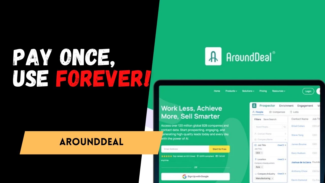 AroundDeal: Find Verified B2B Leads with Global Contact Data 🌍📇 | AppSumo Deal