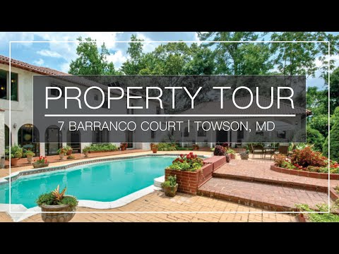 7 Barranco Court, Towson, MD home video tour