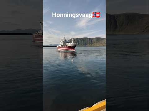 ???????? Beyond the sea… a lone fishing boat sails into the horizon ????✨ #NorwayVibes