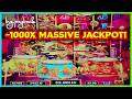 IMPOSSIBLE! ~1000X MASSIVE JACKPOT! Dancing Drums Revolutions Slots!