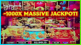 IMPOSSIBLE! ~1000X MASSIVE JACKPOT! Dancing Drums Revolutions Slots! screenshot 5