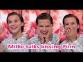 Millie bobby brown talks about kissing finn wolfhard on stranger things