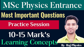BHU,JNU,DU,CUCET,HCU,CU Entrance | Previous Year Based Problems | Msc Physics Entrance Exams