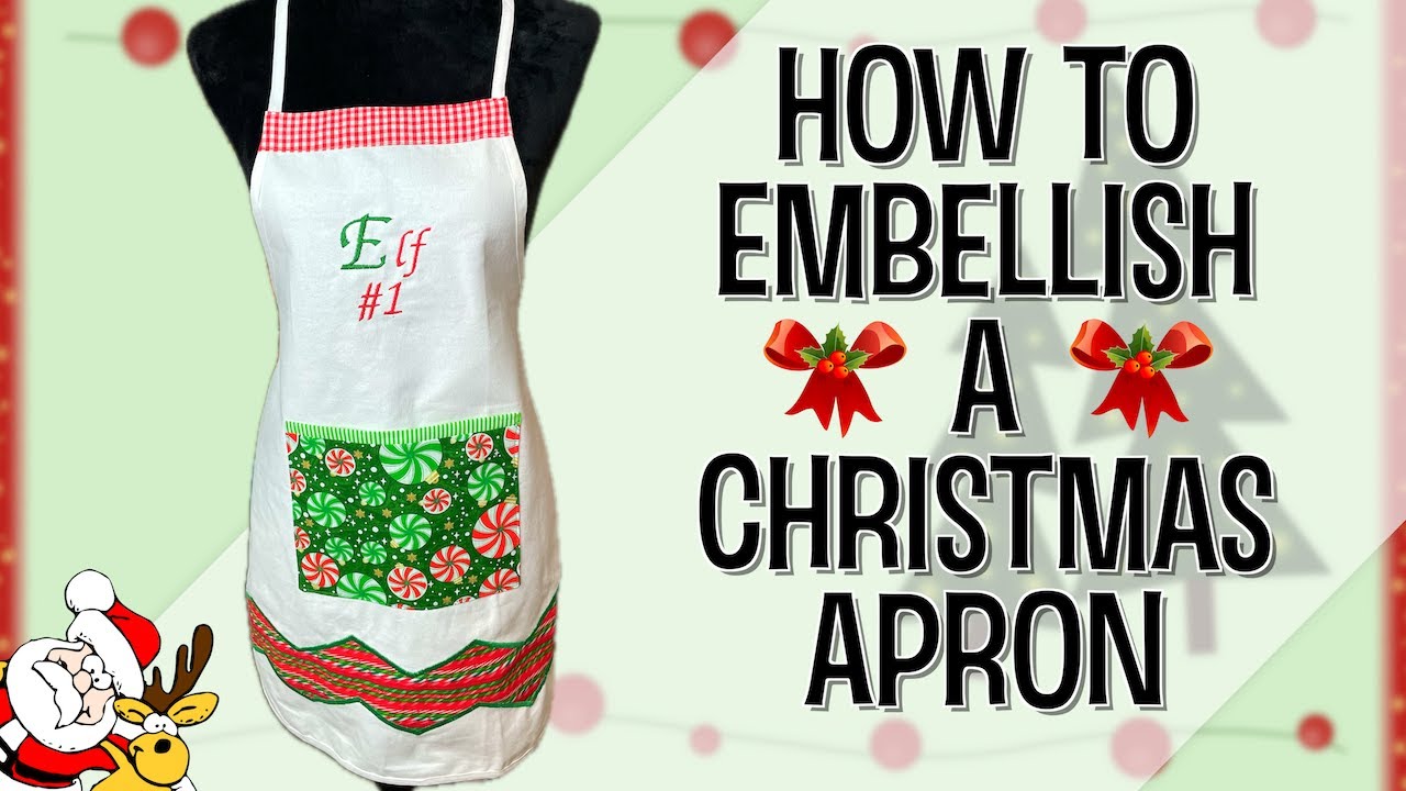 How to Embellish a Christmas Apron The Sewing Room Channel YouTube