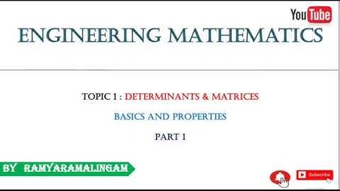 TNEB AE | TANCET | GATE | BASICS OF DETERMINANT OF MATRIX AND PROPERTIES AND EXAMPLES | IN TAMIL |